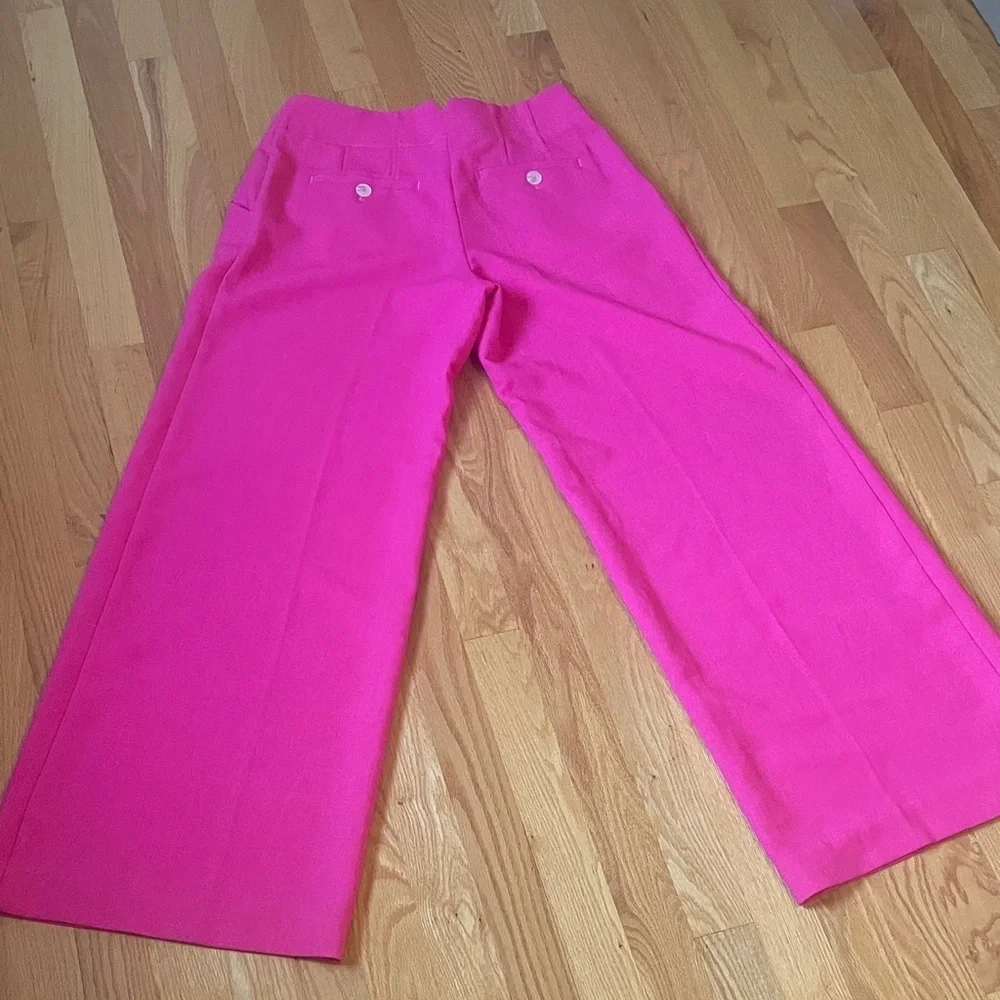 Anthropologie Pink Wide-Leg Pants